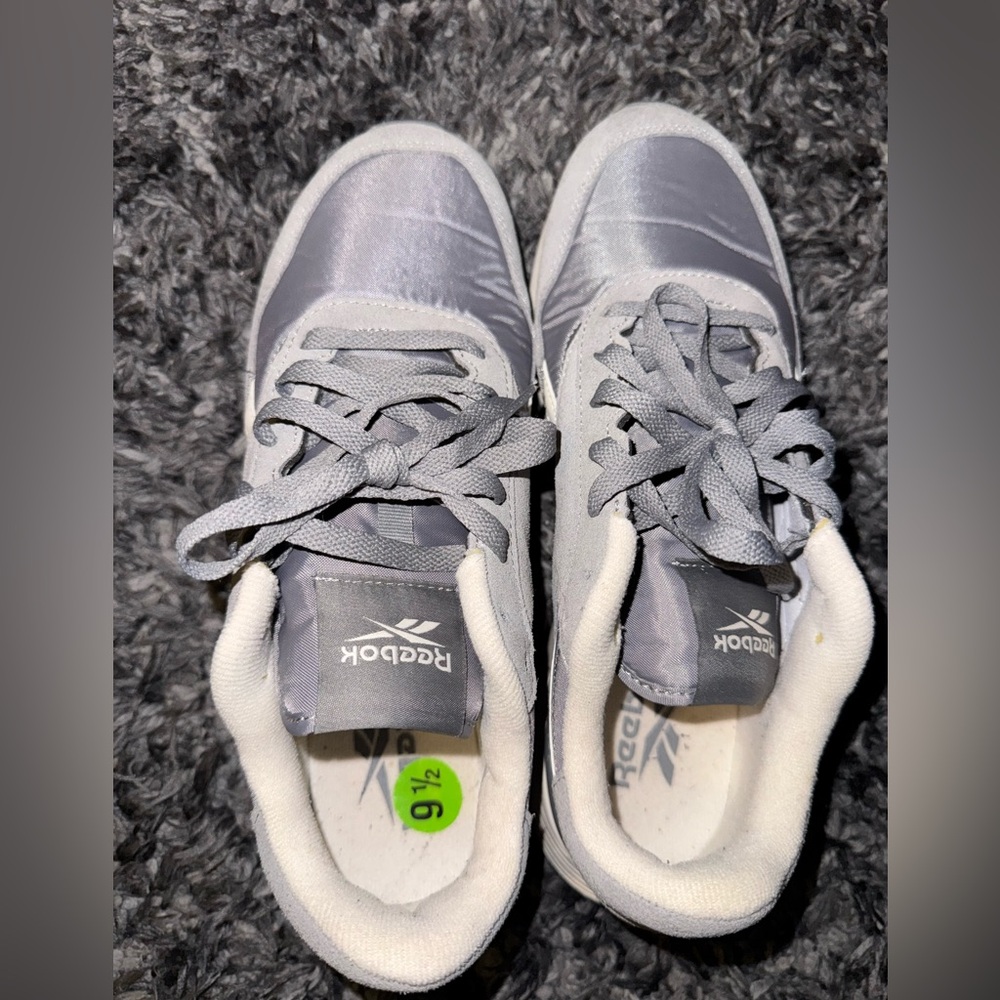 Reebok White and Gray Athletic Shoes
